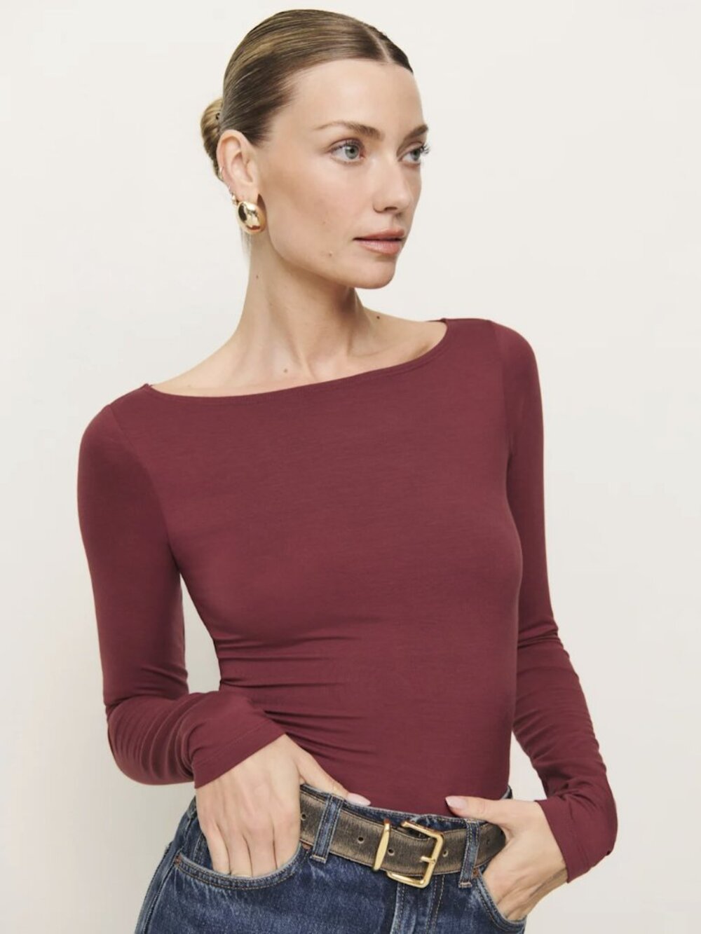 Reformation Wiley Knit Top XS Chianti